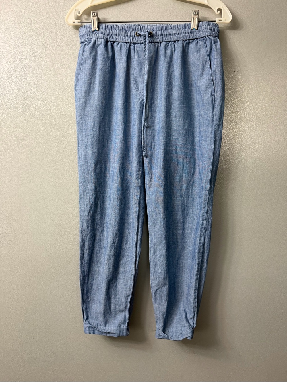 J.crew Light Blue drawstring cuff ankle pull on Pants 2